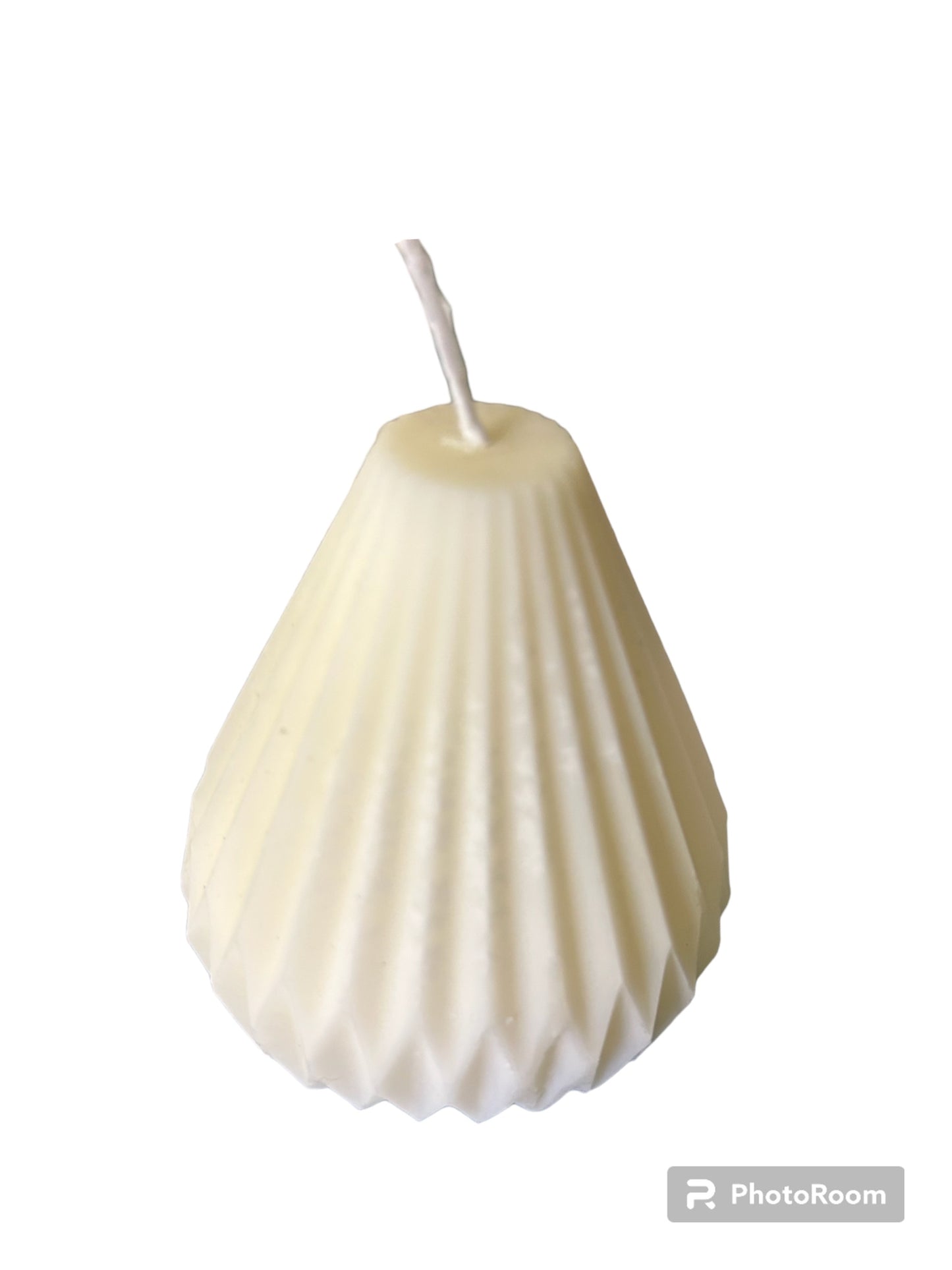Pear shape vanilla candle