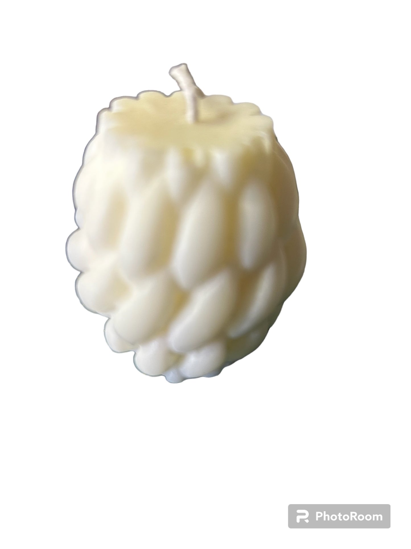 Vanilla knitted candle