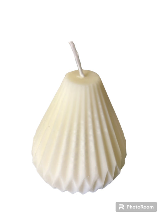 Pear shape vanilla candle