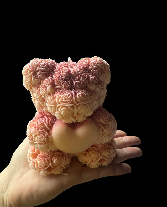 Large teddy candle