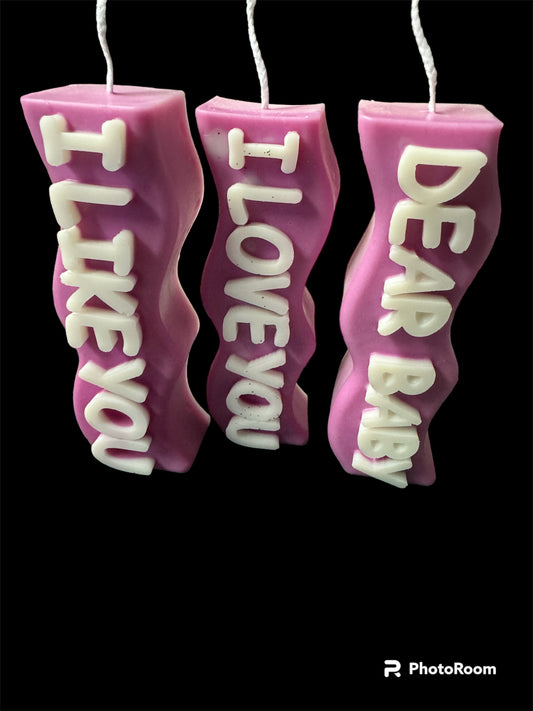 Message pillar candle