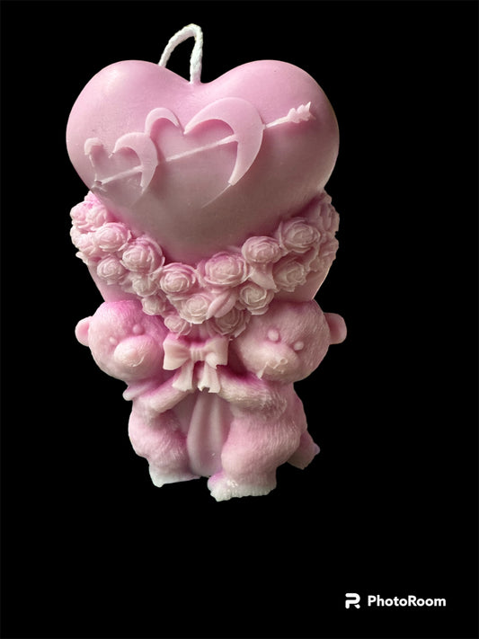 Heart balloon Teddy candle